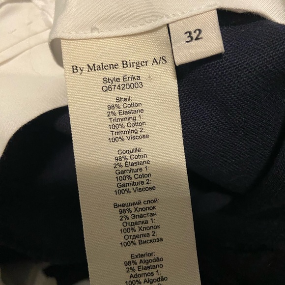 Stripe navy and black wide leg pants size 0 xs - Picture 5 of 6